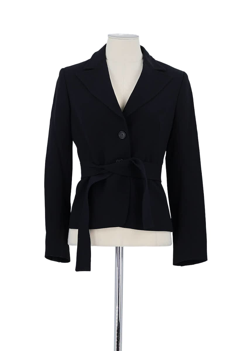 Blazer Max Mara Noir en Coton, taille M - Seconde Main