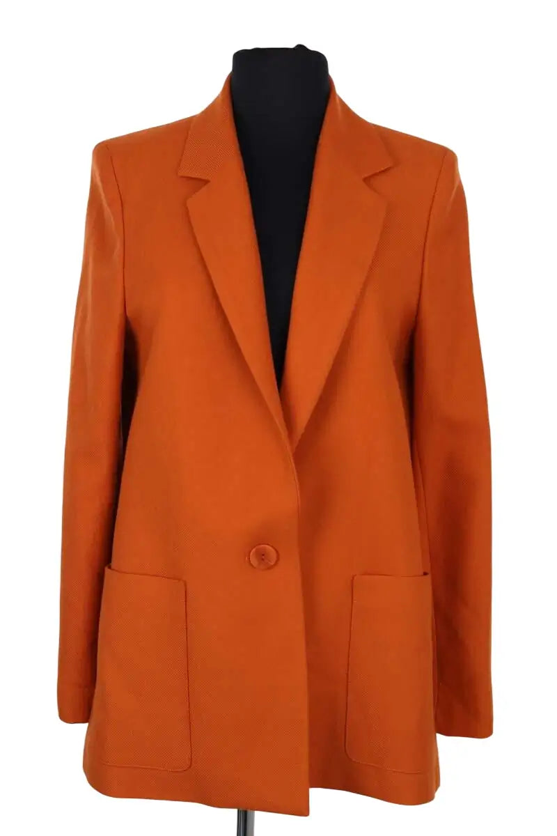 Blazer Modetrotter Orange en Laine, taille XS - Seconde Main