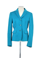 Blazer Moschino Turquoise en Coton, taille M - Seconde Main