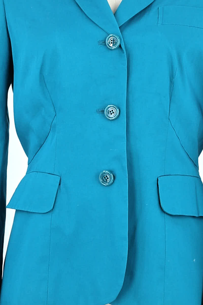 Blazer Moschino Turquoise en Coton