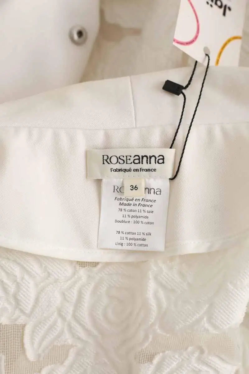 Blazer Roseanna Blanc en Coton