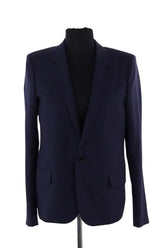 Blazer Saint Laurent Bleu en Laine, taille M - Seconde Main