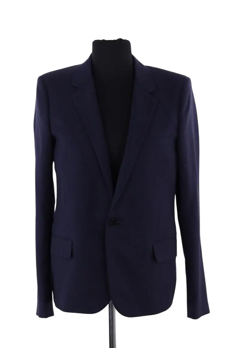 Blazer Saint Laurent Bleu en Laine, taille M - Seconde Main