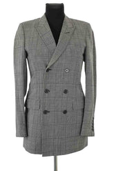 Blazer Saint Laurent Gris en Laine, taille S - Seconde Main