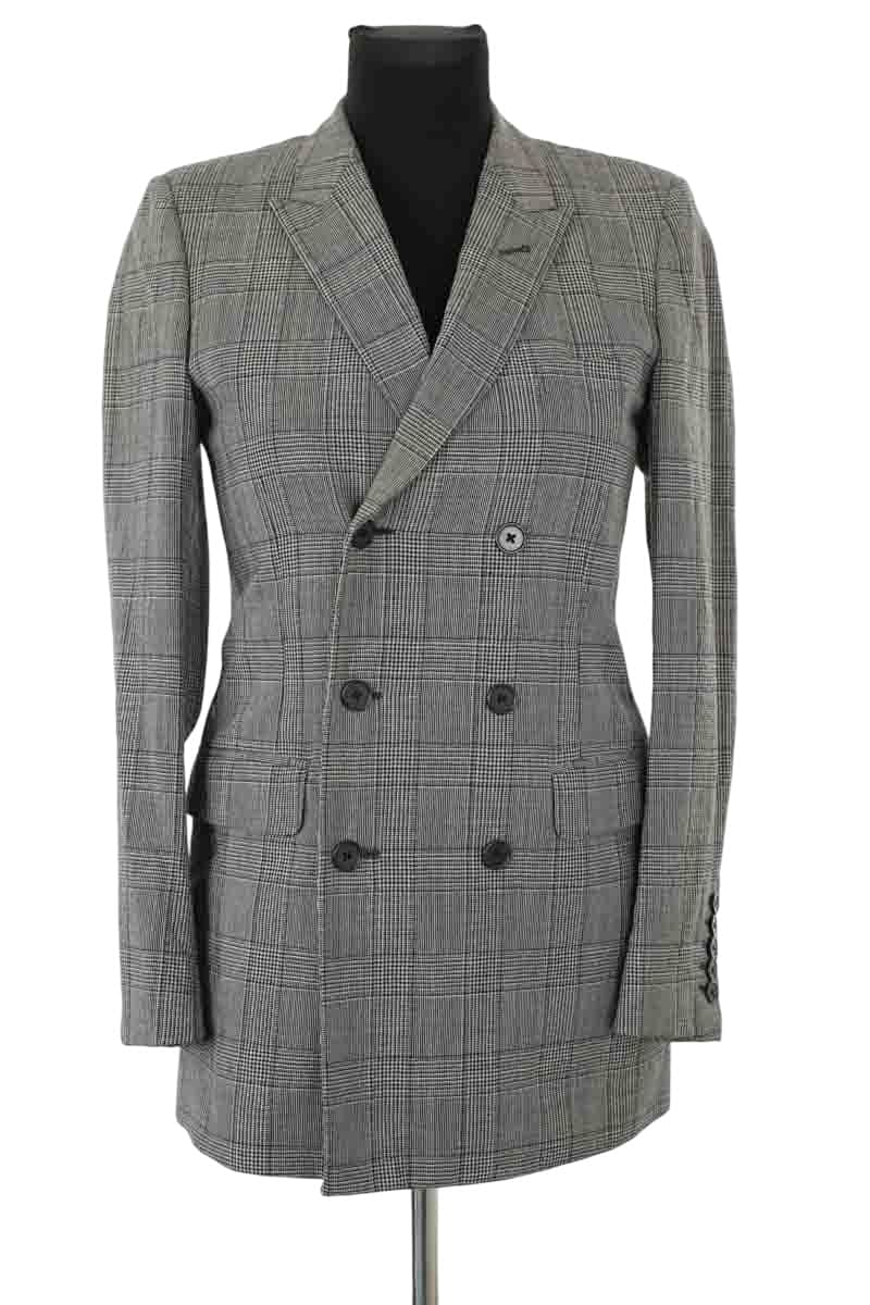 Blazer Saint Laurent Gris en Laine, taille S - Seconde Main