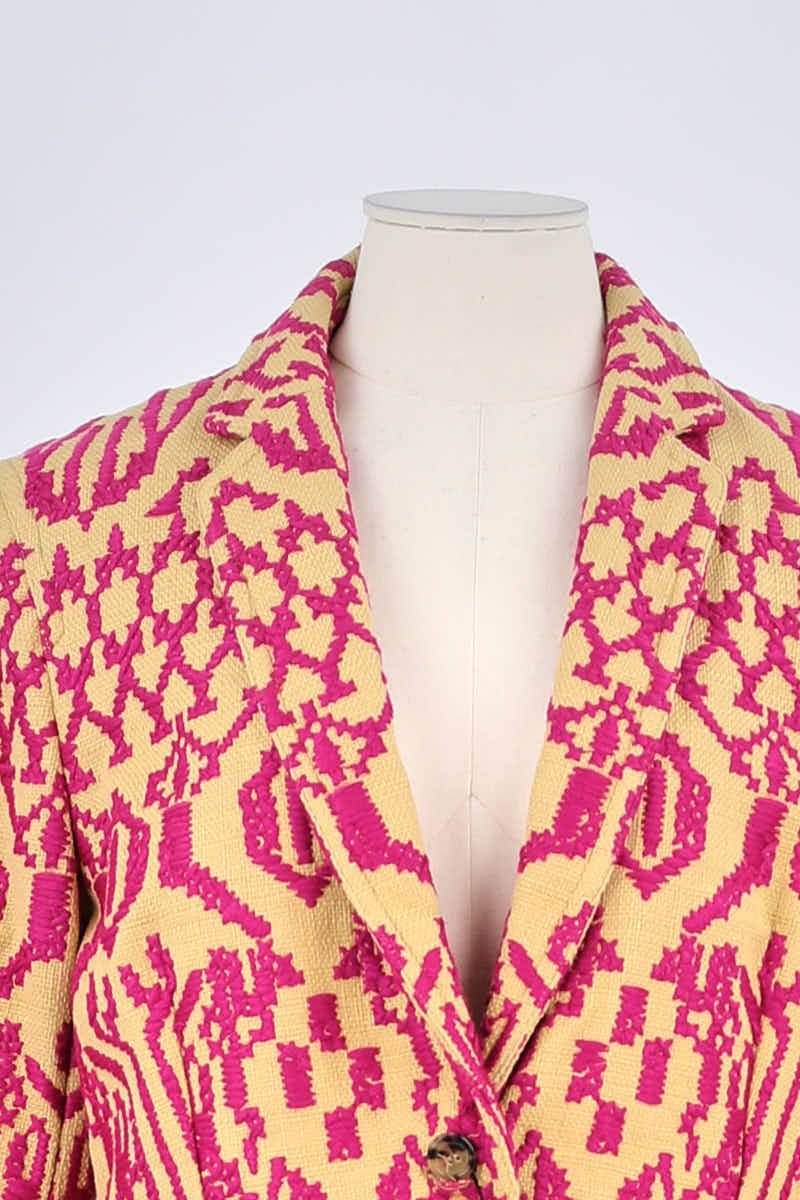 Blazer Saint Laurent Jaune en Coton