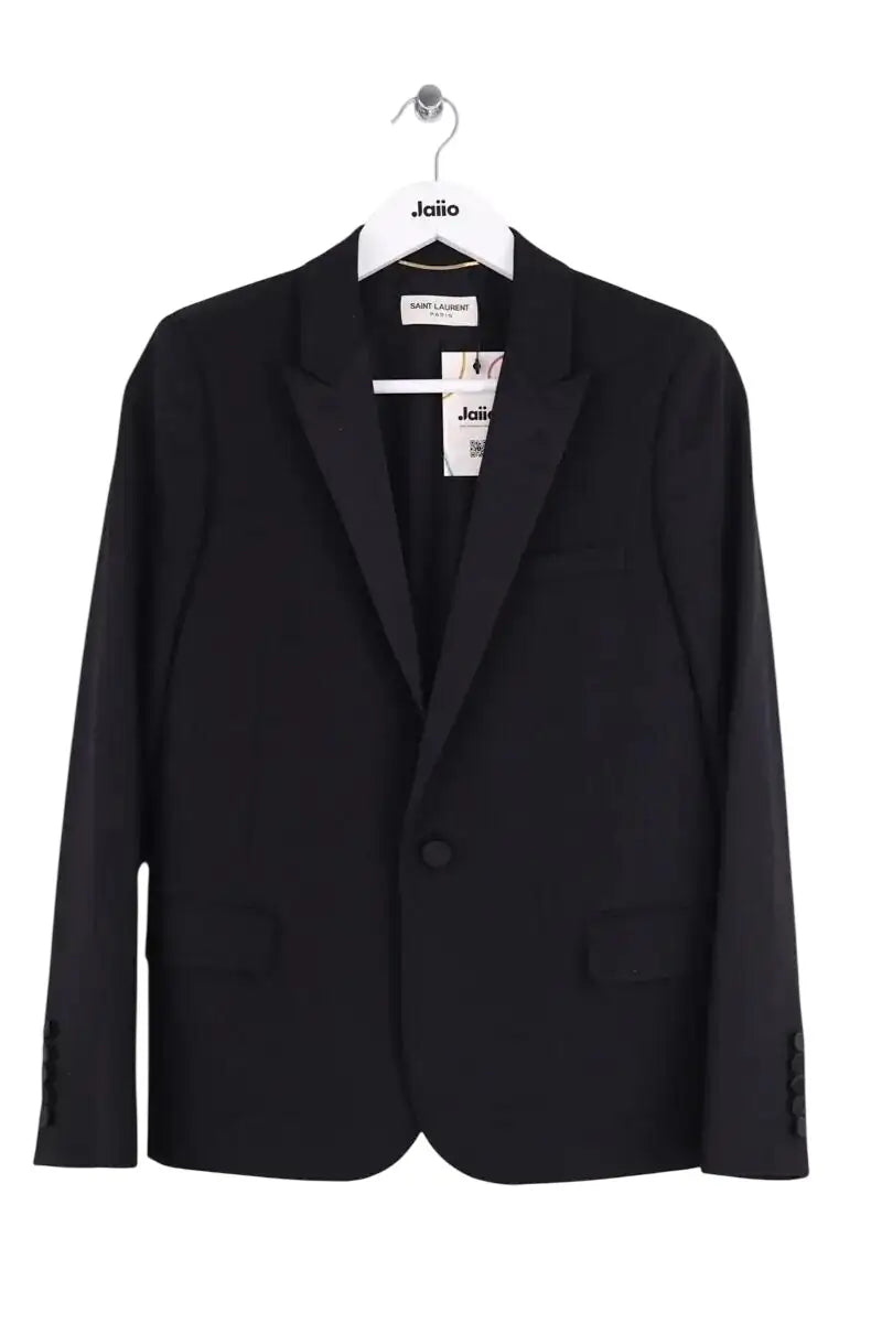Blazer Saint Laurent Noir en Laine, taille L - Seconde Main