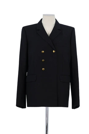 Blazer Saint Laurent Noir en Laine, taille XL - Seconde Main