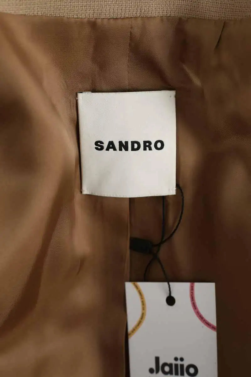 Blazer Sandro Beige en Laine