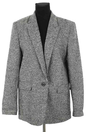 Blazer Sandro Blanc en Laine, taille M - Seconde Main