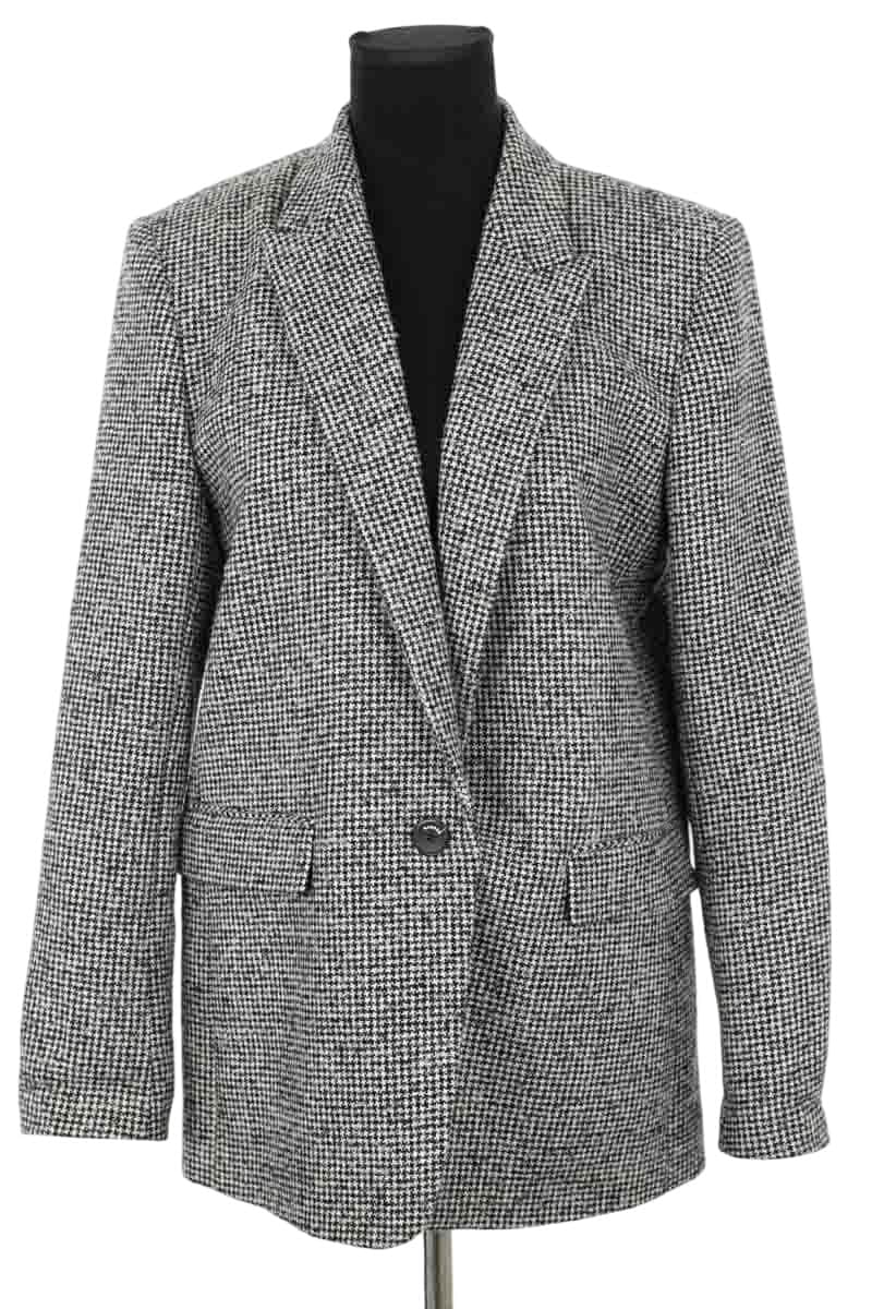 Blazer Sandro Blanc en Laine, taille M - Seconde Main