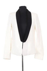 Blazer Sandro Blanc en Synthétique, taille S - Seconde Main