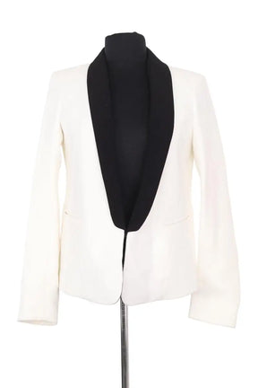 Blazer Sandro Blanc en Synthétique, taille S - Seconde Main