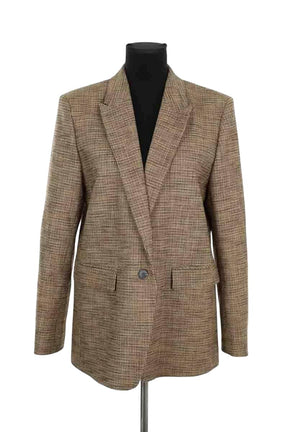 Blazer Sandro Camel en Viscose, taille M - Seconde Main