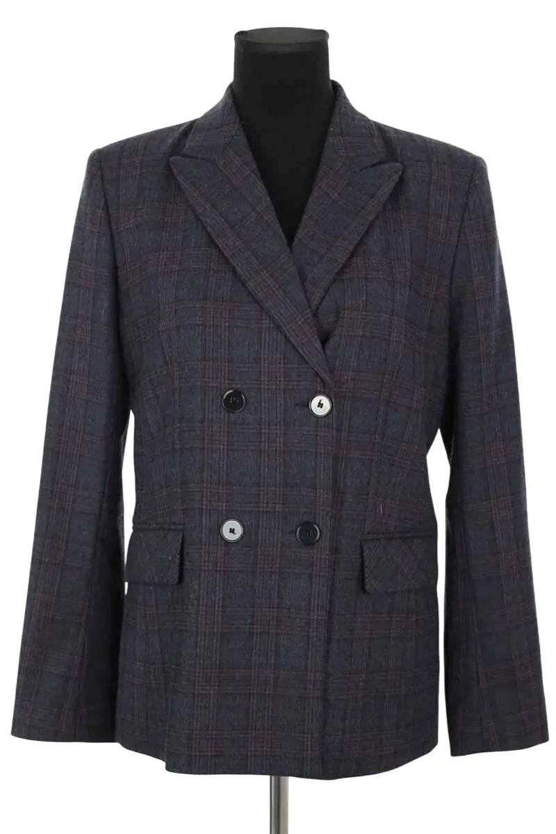 Blazer Sandro Gris en Laine, taille L - Seconde Main