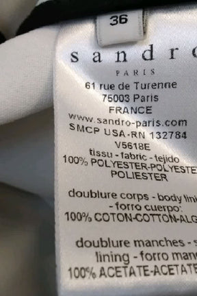 Blazer Sandro Noir en Polyester