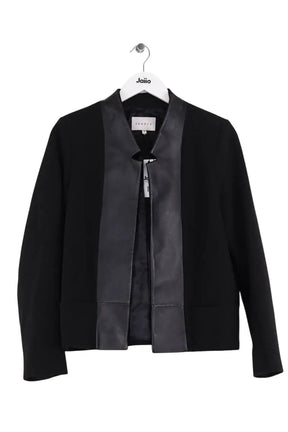 Blazer Sandro Noir en Synthétique, taille L - Seconde Main