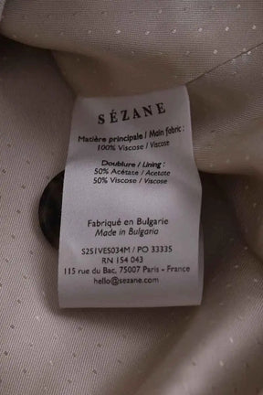 Blazer Sézane Beige en Viscose