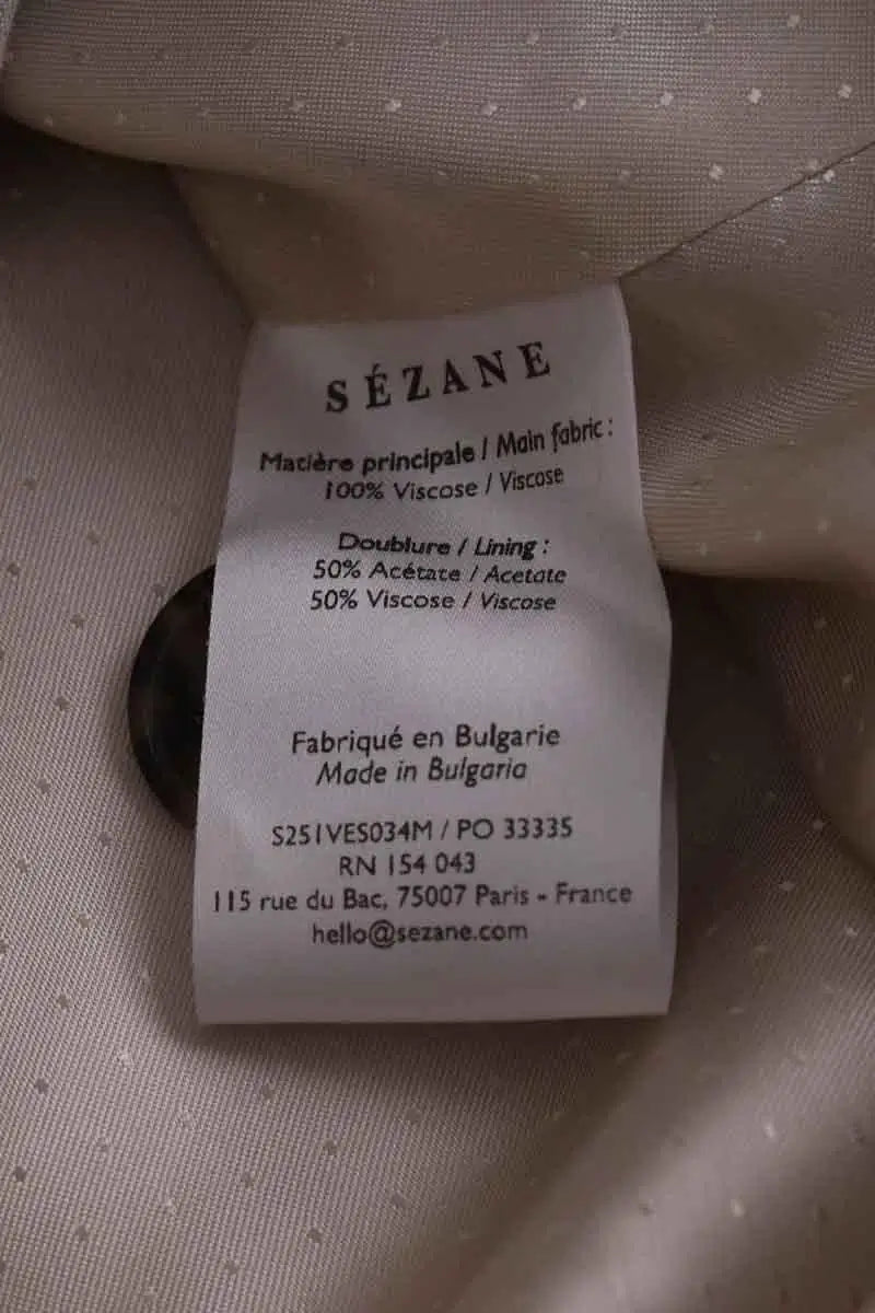 Blazer Sézane Beige en Viscose