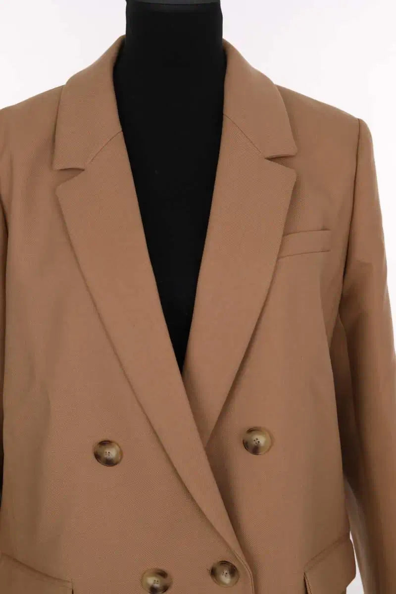 Blazer Sézane Christie Camel en Synthétique