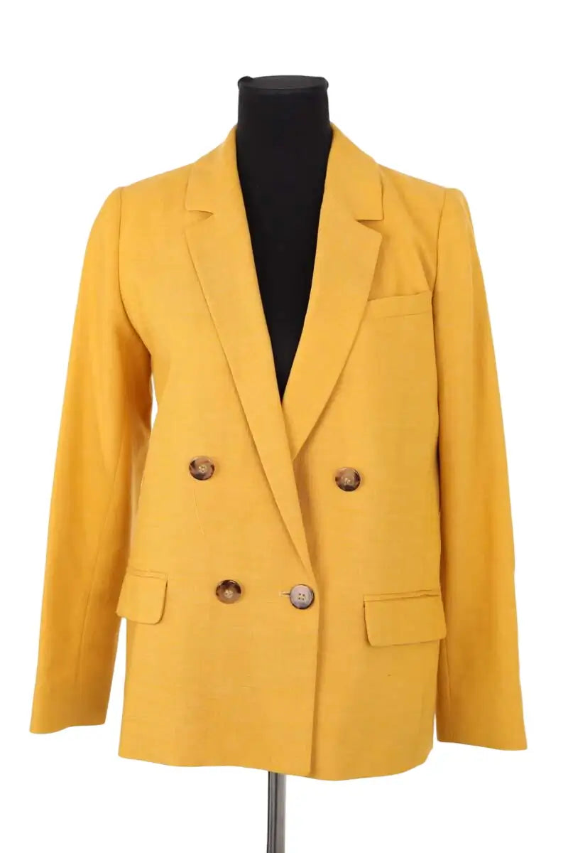 Blazer Sézane Jaune en Viscose, taille XS - Seconde Main