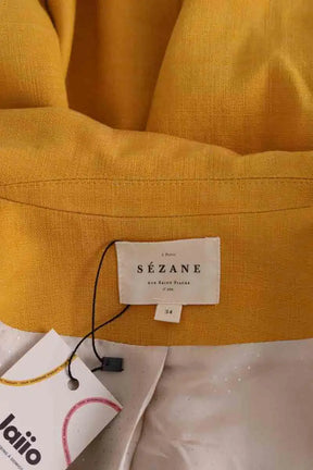 Blazer Sézane Jaune en Viscose