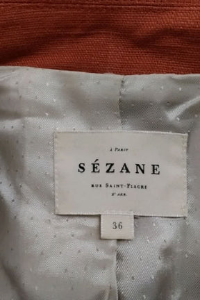 Blazer Sézane Orange en Viscose