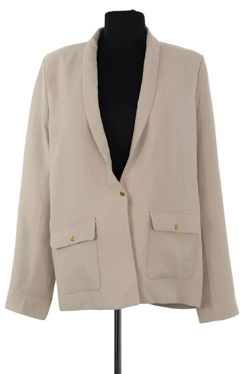 Blazer Songe Lab Beige en Viscose, taille XS - Seconde Main