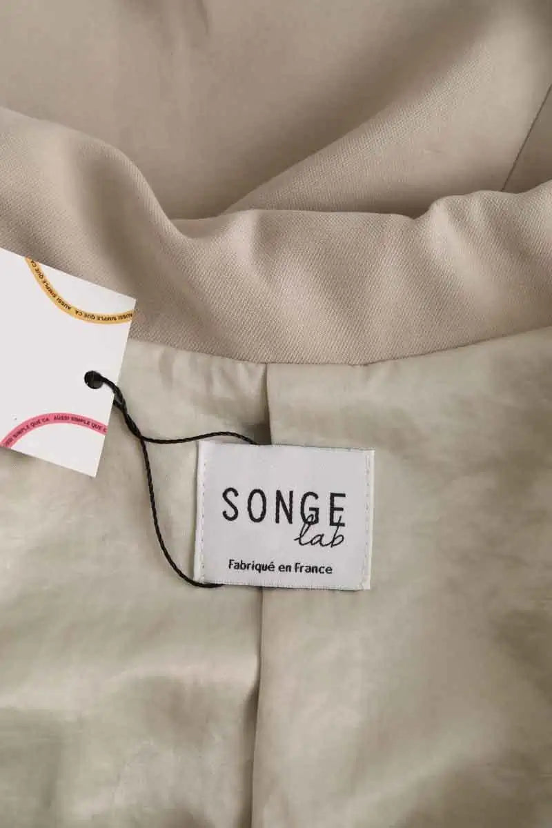 Blazer Songe Lab Beige en Viscose