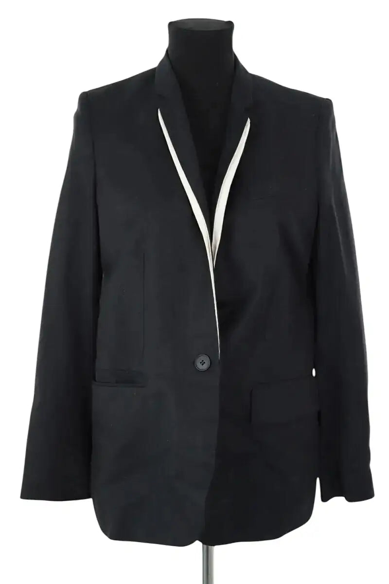 Blazer Stella McCartney Noir en Lin, taille S - Seconde Main