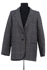 Blazer Tara Jarmon Anthracite en Laine, taille S - Seconde Main
