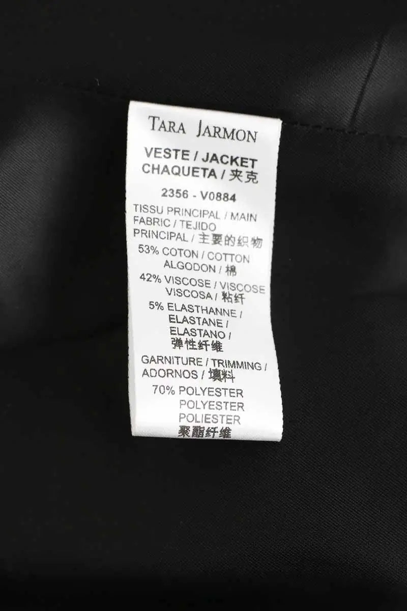 Blazer Tara Jarmon Marine en Coton