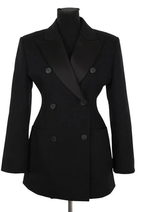 Blazer The Frankie Shop Dorotea hourglass smoking Noir en Polyester, taille S - Seconde Main