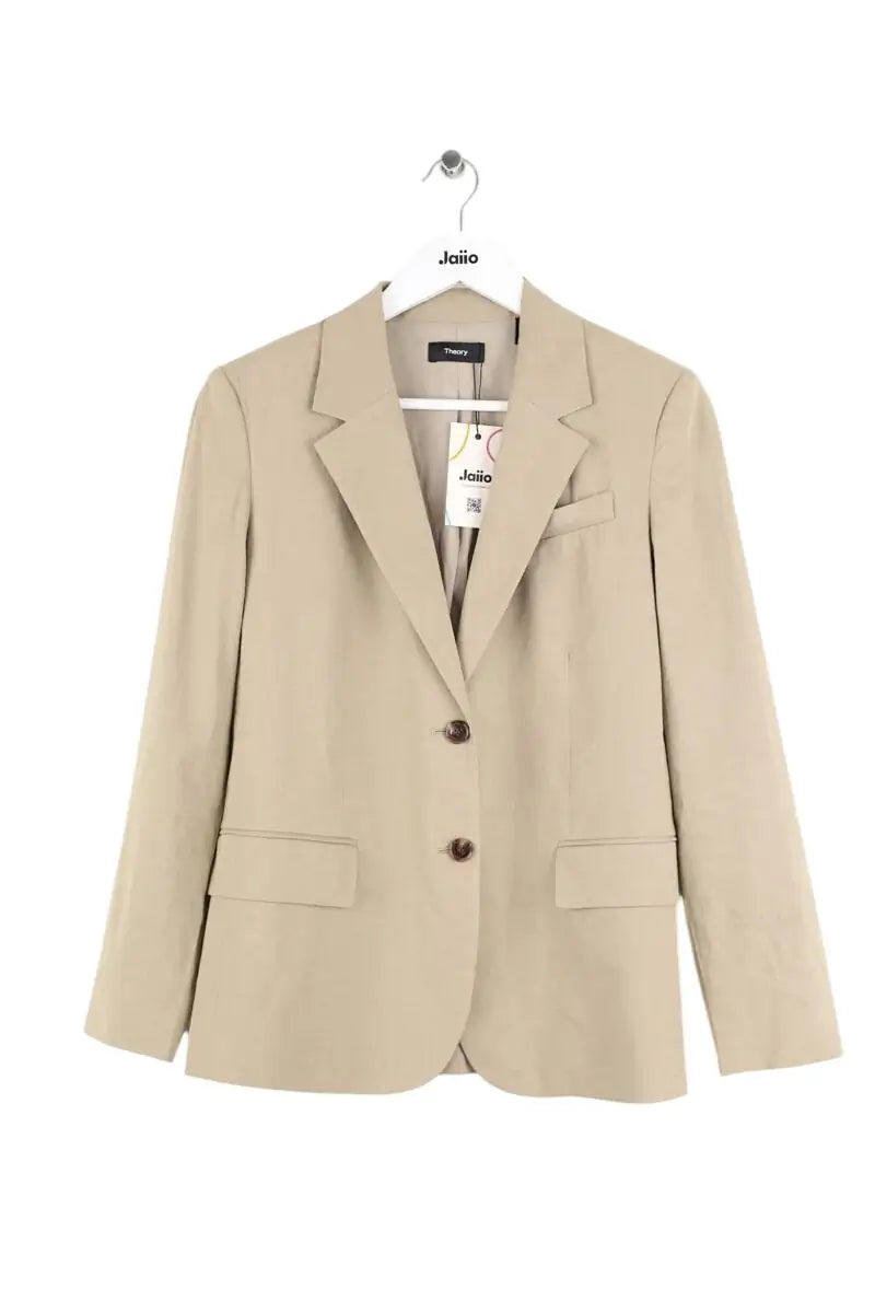 Blazer Theory Beige en Lin, taille XS - Seconde Main