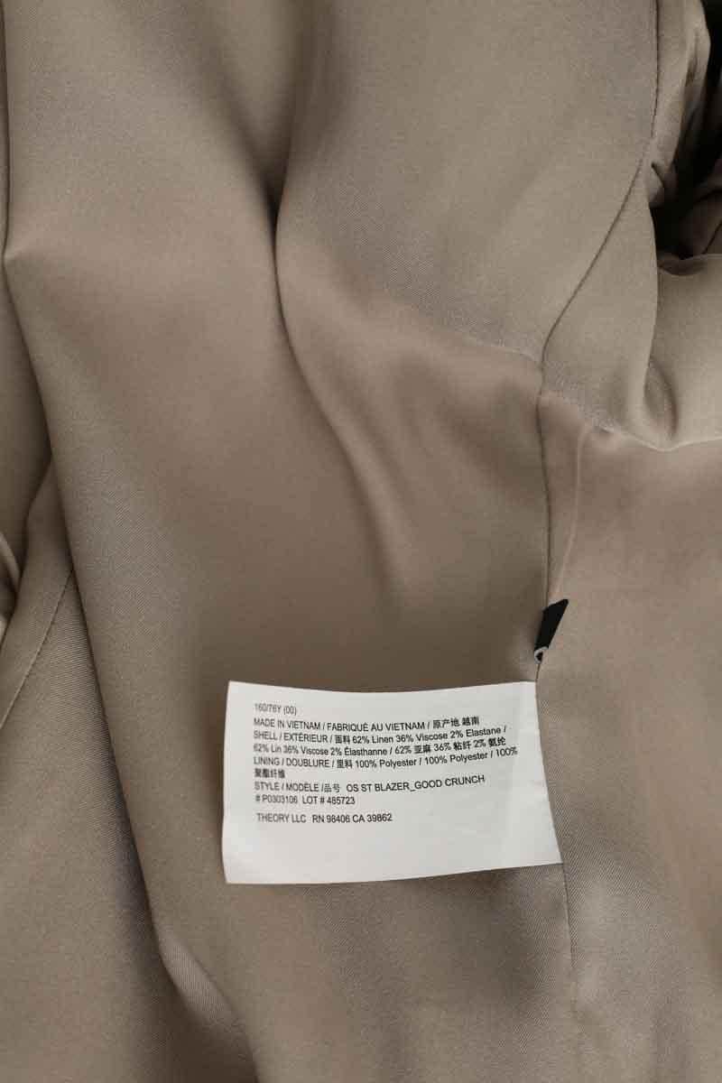 Blazer Theory Beige en Lin