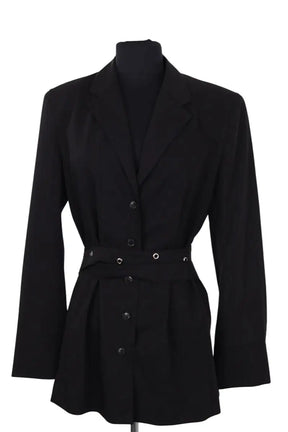 Blazer Time Noir en Laine, taille M - Seconde Main