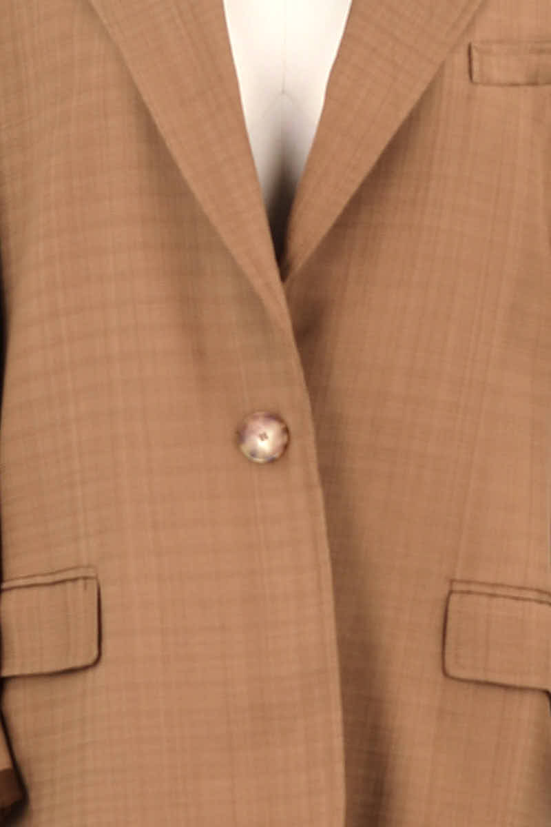 Blazer Tresse Marron en Viscose