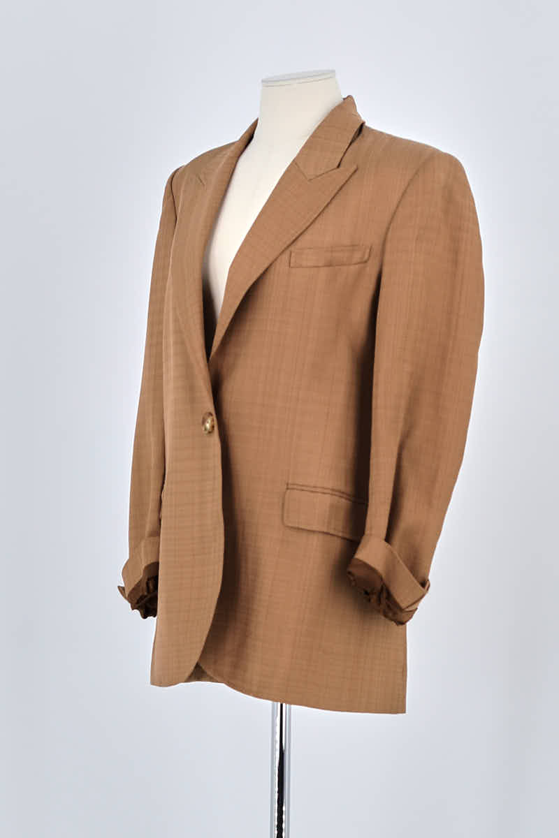Blazer Tresse Marron en Viscose