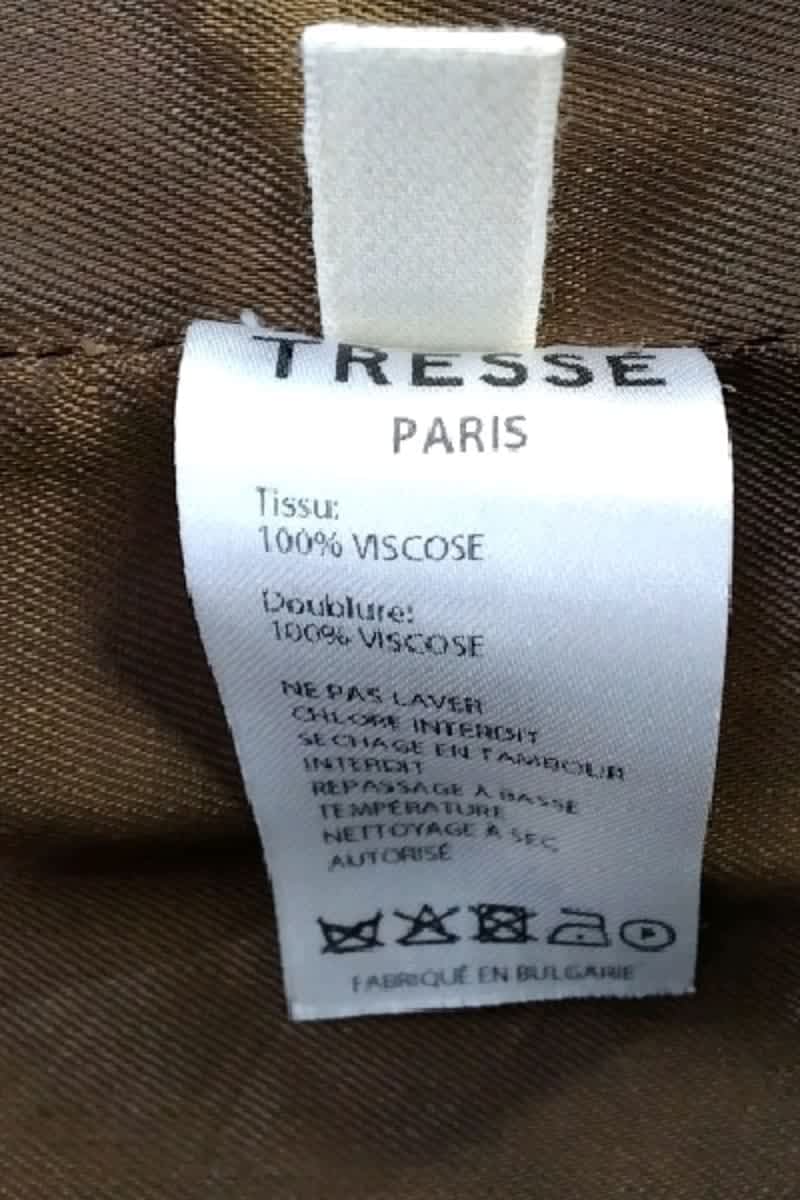 Blazer Tresse Marron en Viscose