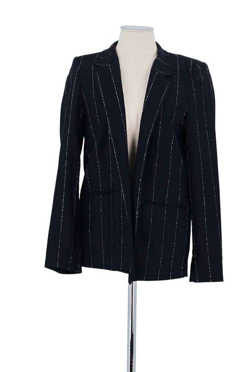 Blazer Valentine Gauthier Marine en Laine, taille S - Seconde Main