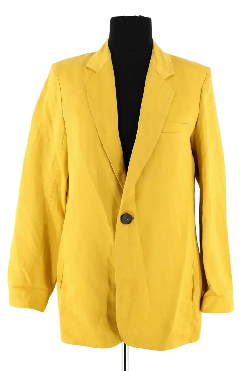 Blazer Vanessa Bruno Jaune en Lin, taille S - Seconde Main