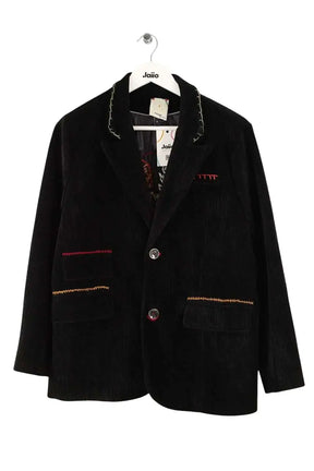 Blazer Younic By Dina Noir en Coton, taille M - Seconde Main