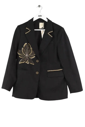 Blazer Younic By Dina Noir en Synthétique, taille M - Seconde Main
