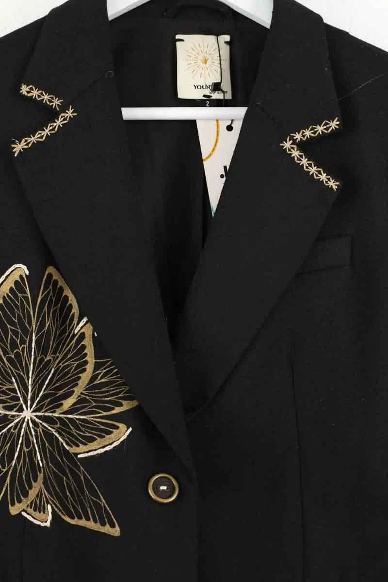 Blazer Younic By Dina Noir en Synthétique