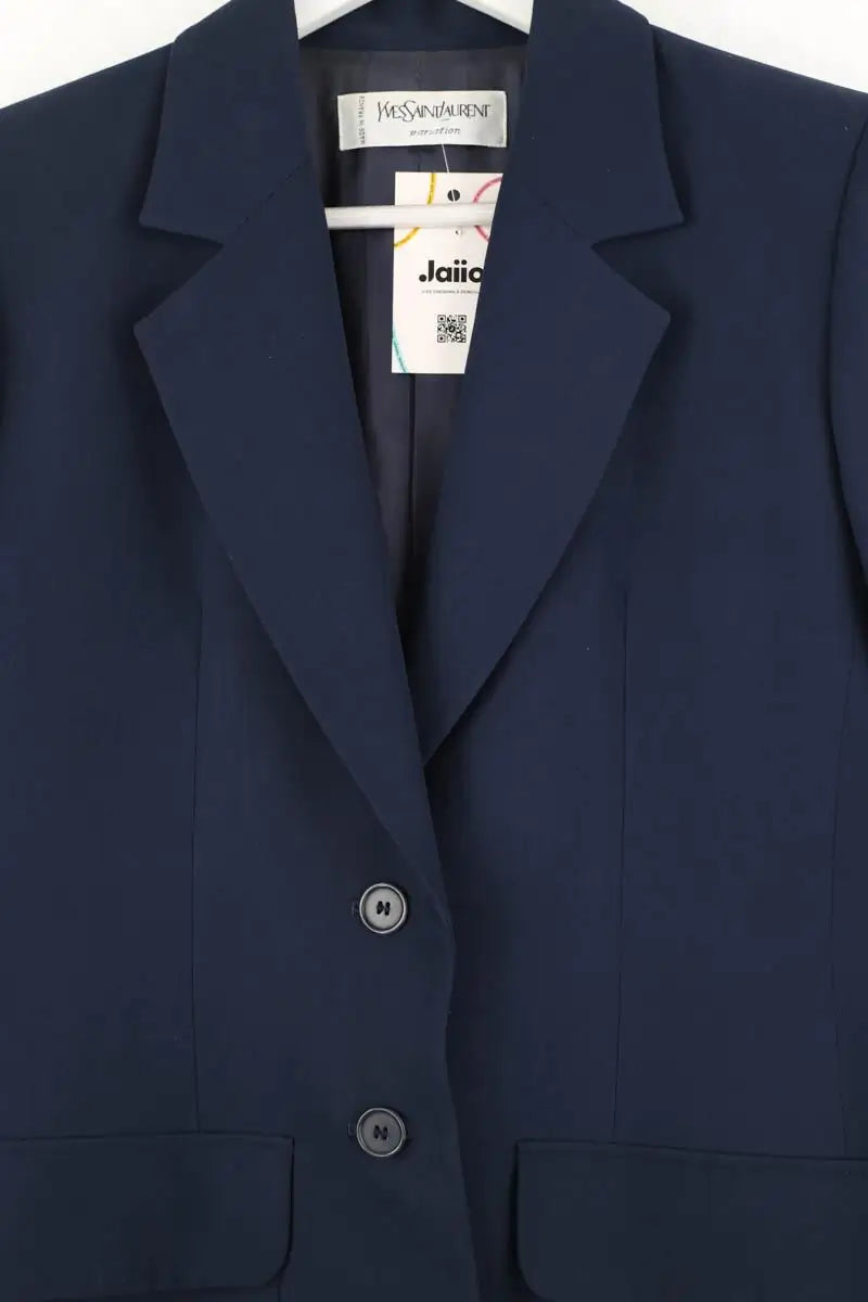 Blazer Yves Saint Laurent Bleu en Laine