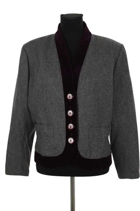 Blazer Yves Saint Laurent Gris en Laine, taille XXL - Seconde Main