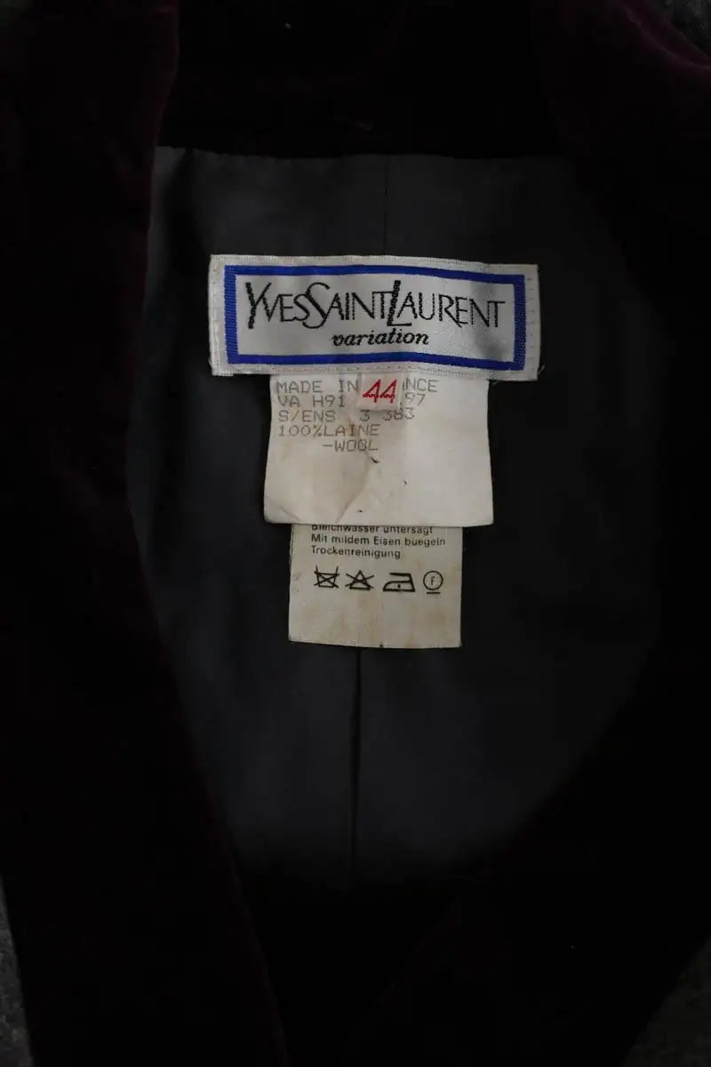 Blazer Yves Saint Laurent Gris en Laine