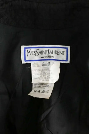 Blazer Yves Saint Laurent Noir en Coton