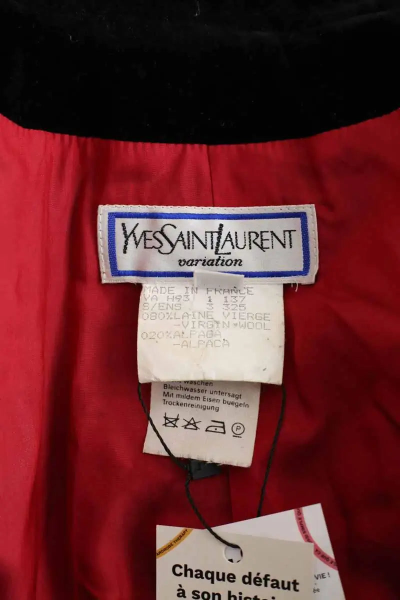 Blazer Yves Saint Laurent Rouge en Laine