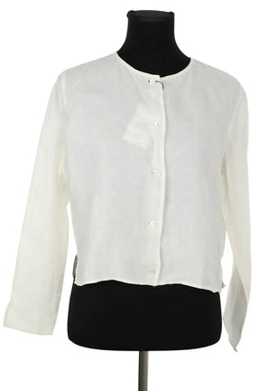 Blouse Agnès B. Blanc en Lin, taille M - Seconde Main